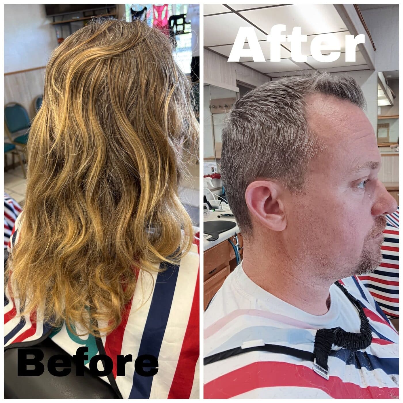 Before and after: long hair to a fresh short cut